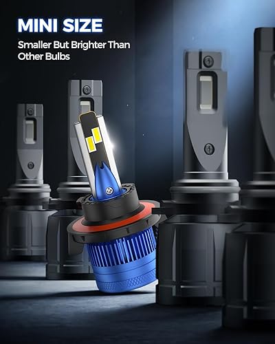 Miniatura 3 de Marsauto Bombillas H139008, 23000LM superbrillantes, 55 W con bombillas 9008 blancas frías de 6500 K para haz de luz altabaja, reemplazo halógeno,