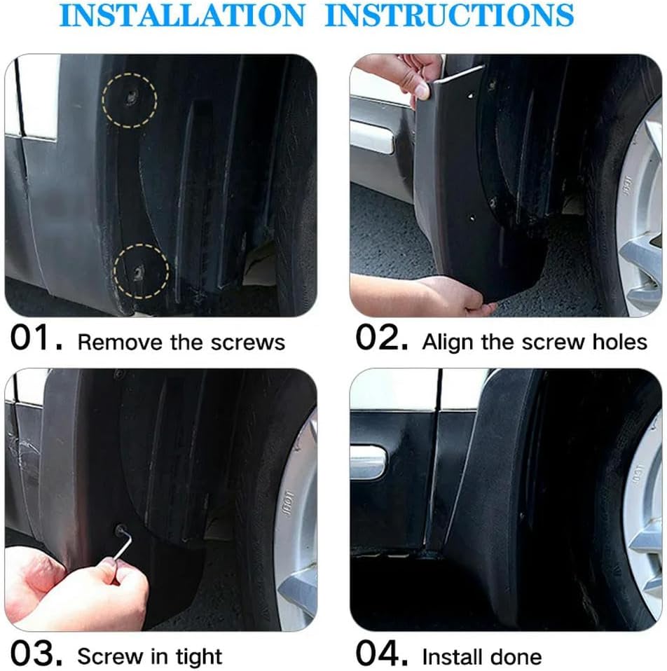 Car Mudflaps Front Rear ​Fenders Wheel Splash ​Guards Mudguards Accessories - for Toyota RAV4 2000-2005 XA20 2001 2002 2003 2004