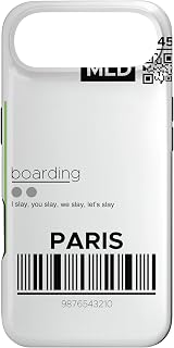 Flight Ticket Paris France Pattern Cell Phone Cover Gift Case for iPhone Air