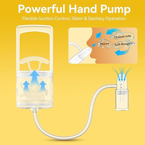 Miniatura 2 de Aspirador nasal para limpieza de nariz para bebés y niños pequeños con bomba de mano y punta no invasiva para una succión rápida y silenciosa, marca
