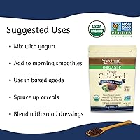 Vista 7 de Spectrum Essentials Semilla de chía orgánica, omega-3 y fibra, 12 onzas