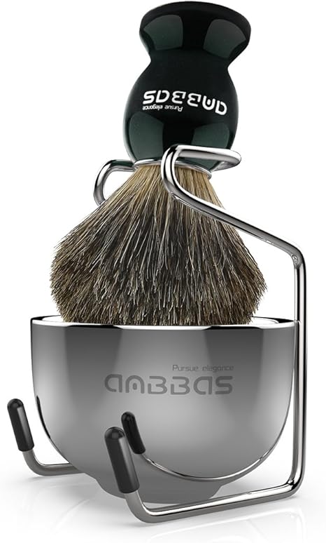 Plisson水牛角ハンドルアナグマ髭剃りブラシとロクシタンシェービング