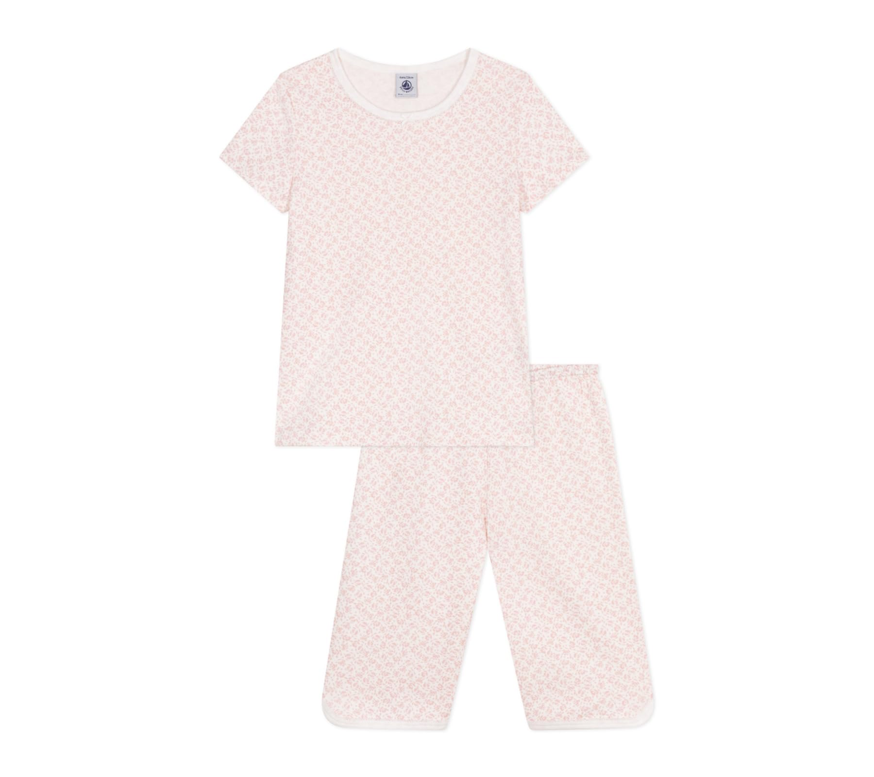 Petit Bateau Girl's A0d4t Pyjacourt, Marshmallow/Panty, 5 years