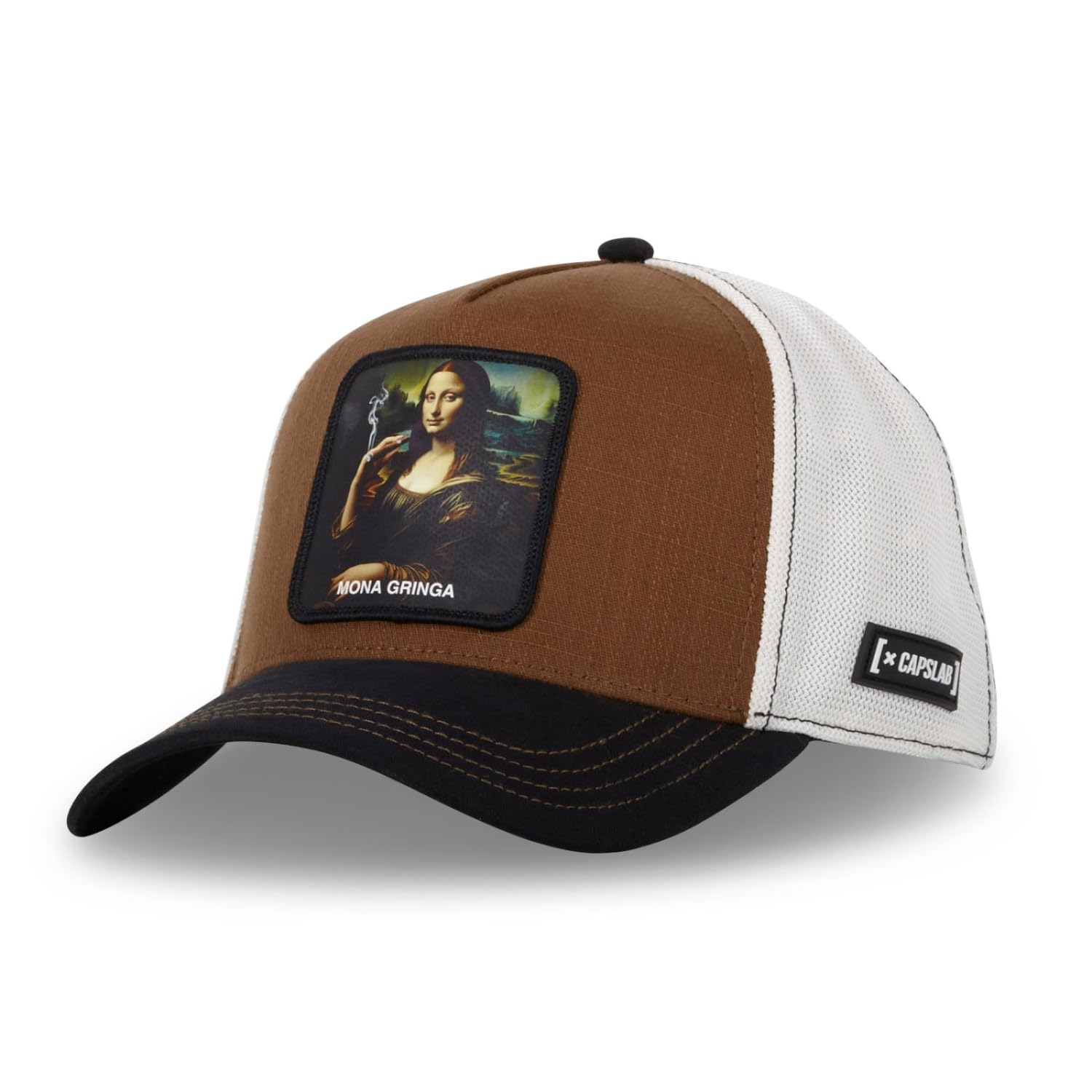 Capslab Women's Brown-Black Mona Lisa Trucker Cap By
