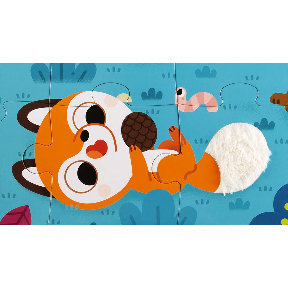 Janod Tactile Puzzle Forest Animals - 20 Pcs - Ages 24+ Months - J02685 - Image 9