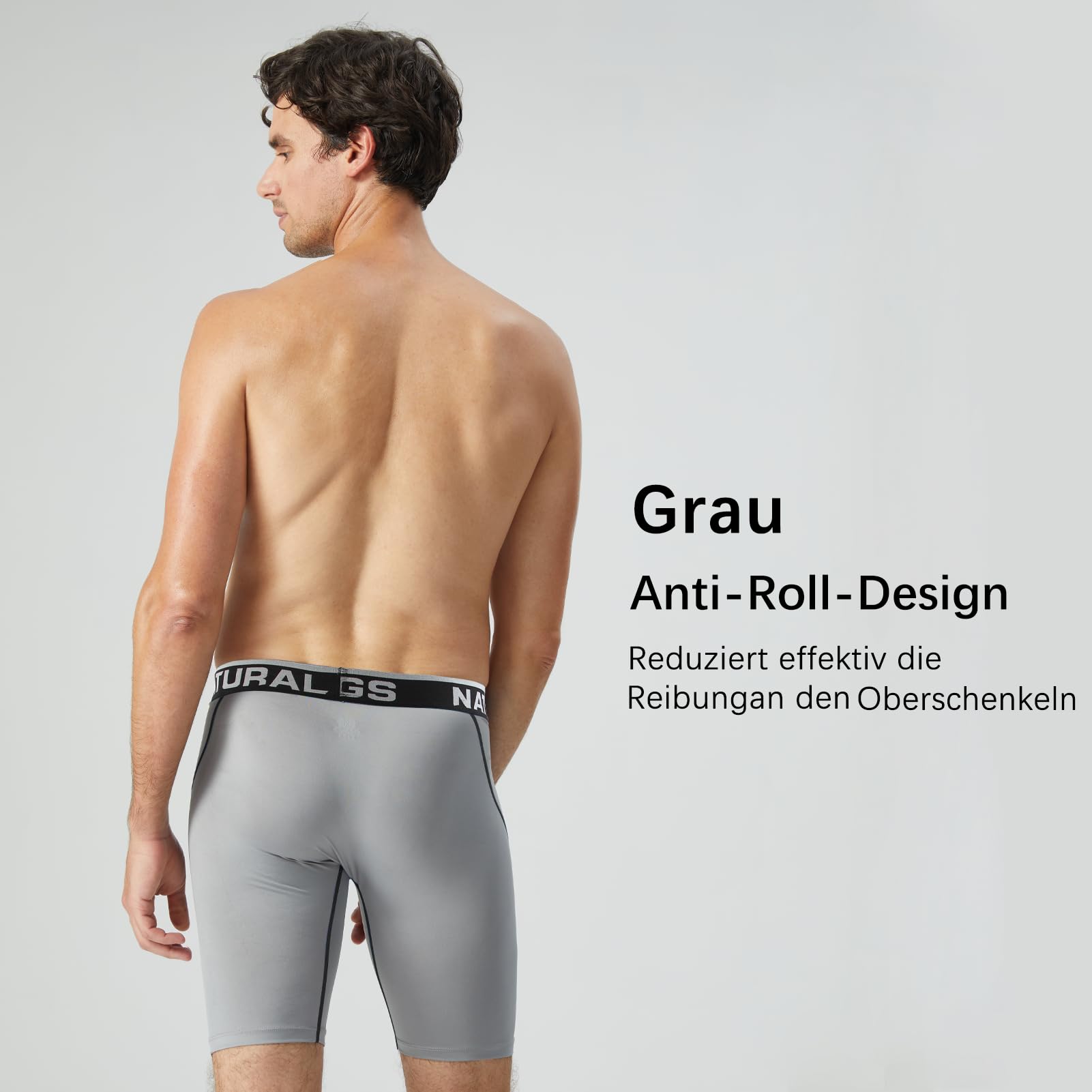 Natural Feelings 9in Pack de 4 Boxer Hombre Largos Calzoncillos Deportivos Hombre Elástico Ropa Interior Hombre Boxers para Hombres Absorción De Humedad
