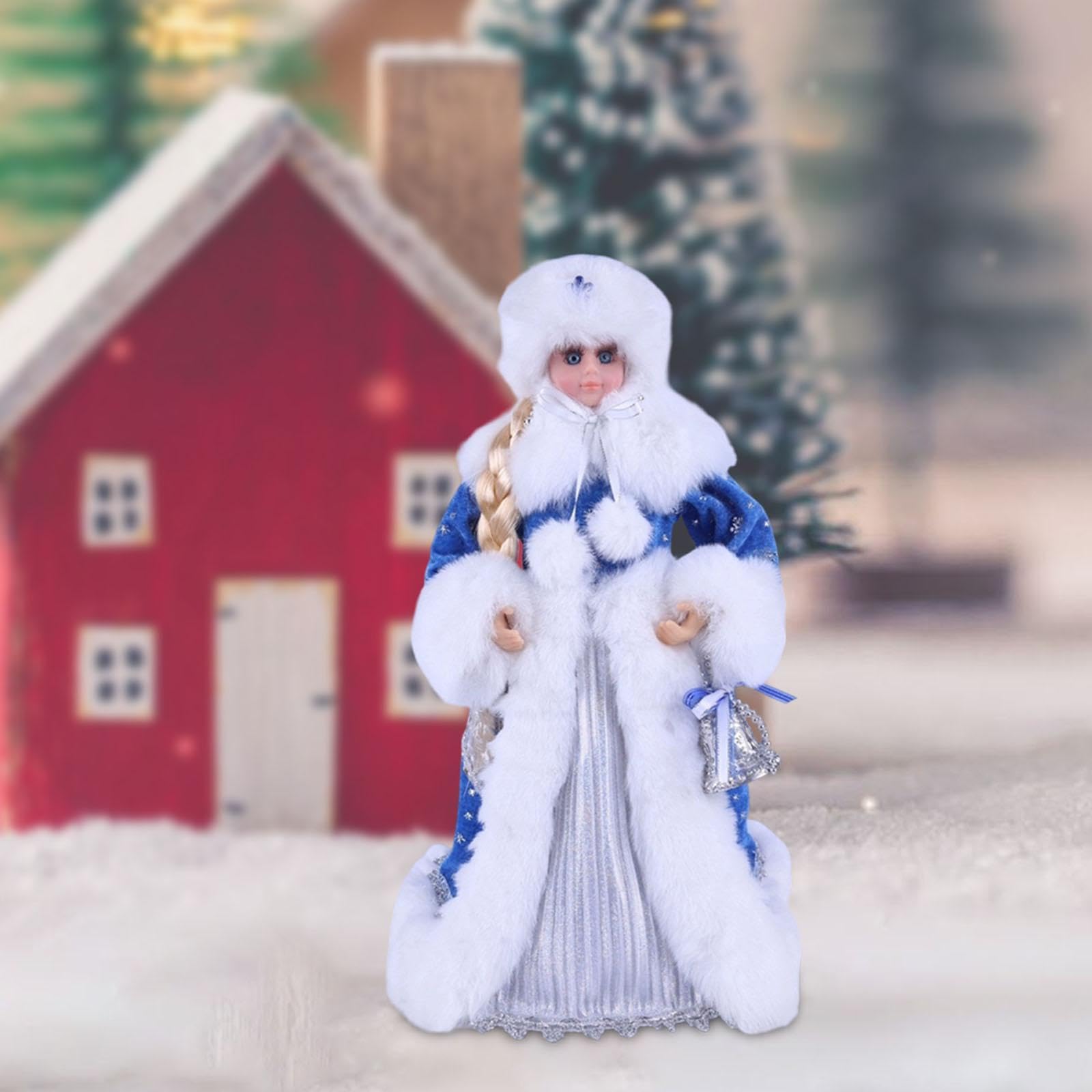 Colcolo Weihnachtspuppe als Tischdekoration, Figur, Mädchenpuppe, Weihnachtsdekoration für Feengärten, Neujahrsdeko