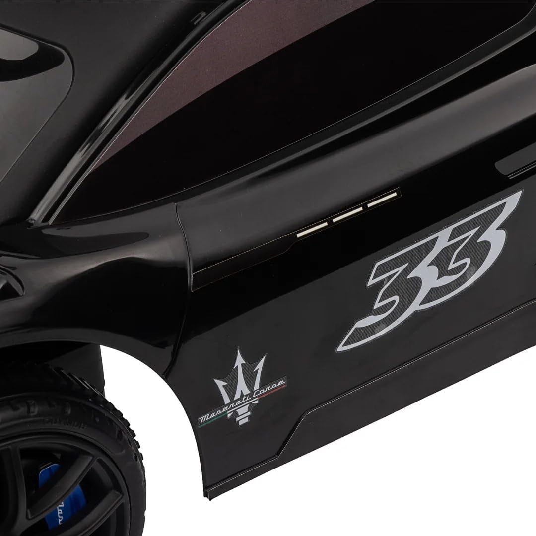 Maserati GT2 Toboggan 1-3 ans avec klaxon pour garçons et filles Noir