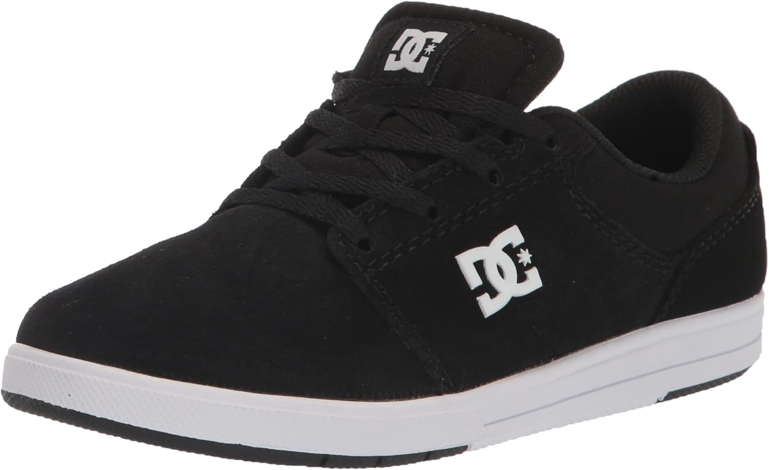 DC Boy's Unisex-Child Crisis 2 Youth Skate Shoe, Black/White, 7 Big Kid