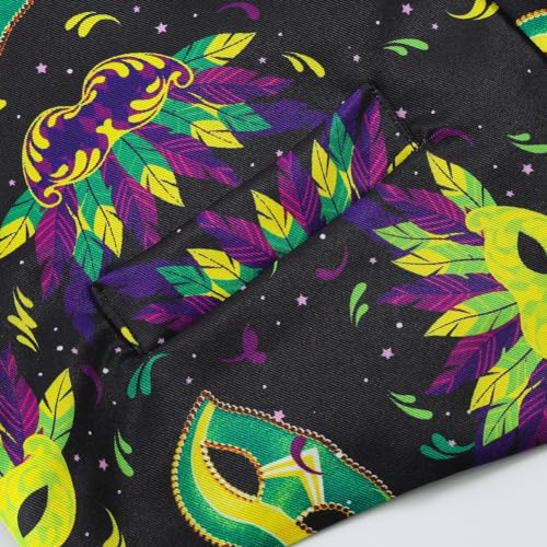 yolsun Men's Mardi Gras Vest 3D-Print Festival Party Holiday Waistcoats Mardi Gras Outfit4