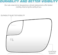 Vista 2 de Espejo calefactable para el lado izquierdo del conductor, apto para Ford Explorer 2011-2017, vidrio de espejo convexo calentado con paso izquierdo