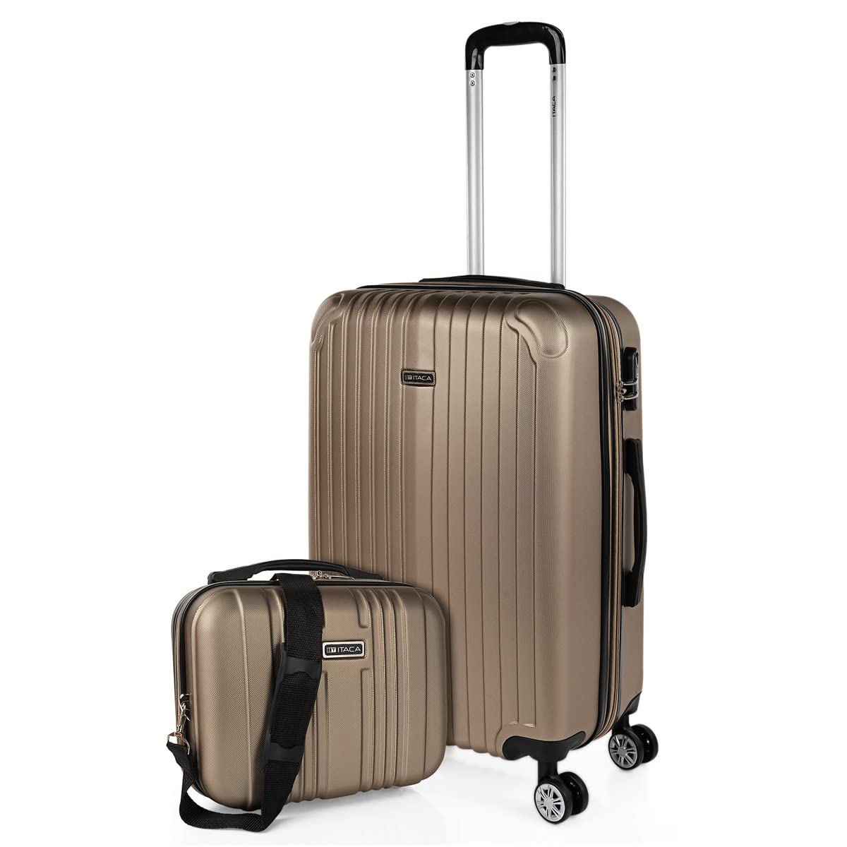 ITACA - Maletas Grandes De Viaje Rígidas Ligeras con 4 Doble Rueda 360° Maleta Grande 23 Kilos Alta Resistencia Extensible Maleta XL Duradera, Mandarina — view 91