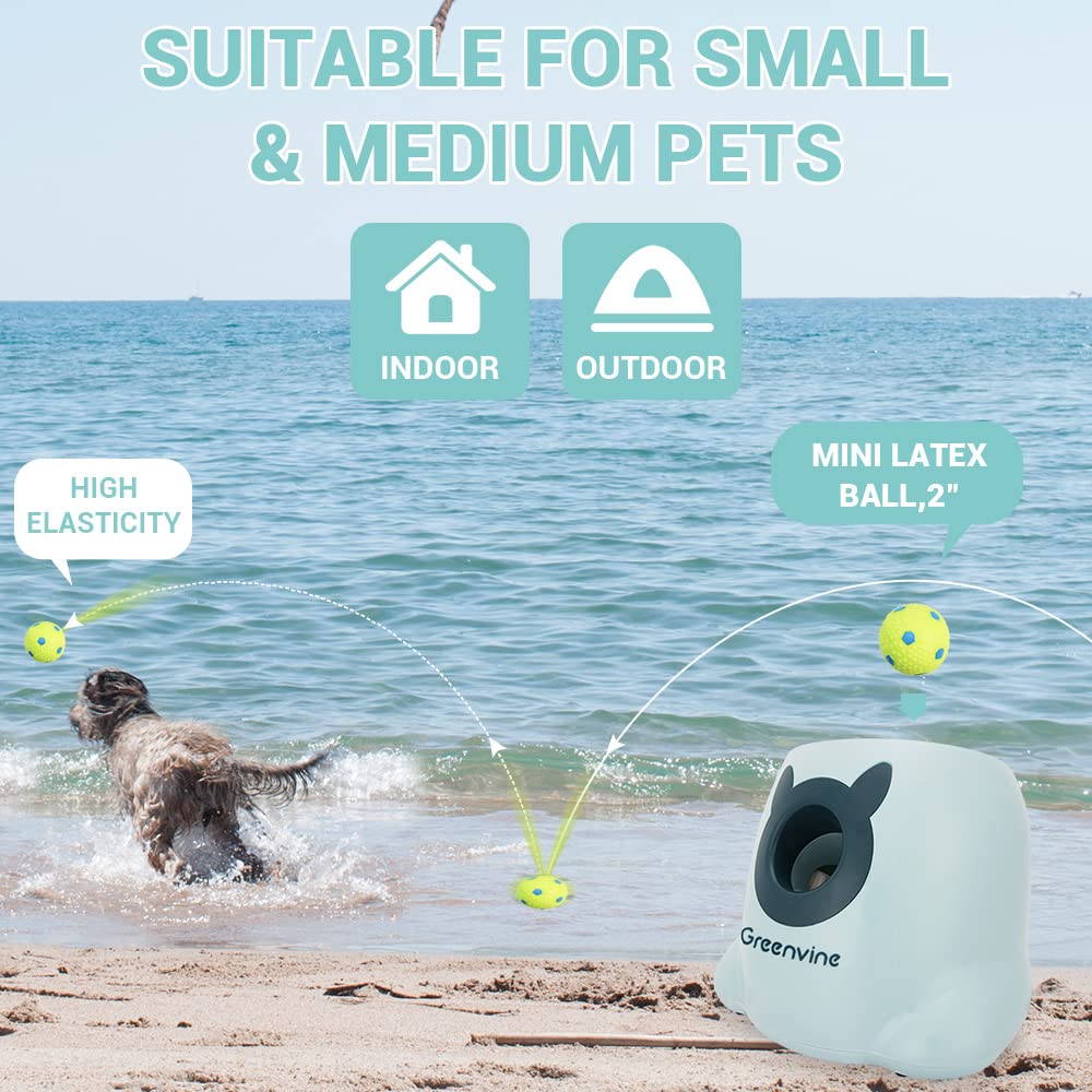 Lanceur de balles interactif Automatique pour Chien avec 6 balles en Latex durables à Haute élasticité incluses