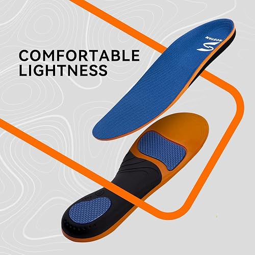 Miniatura 5 de SECOTAN Plantillas ortopédicas para aliviar el dolor, fascitis plantar, plantillas de soporte para el arco para el máximo apoyo, absorción de