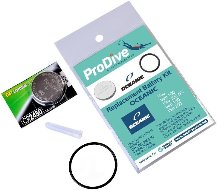 Oceanic Veo Dive Computer Replacement Battery Kit Free Silicone Grease