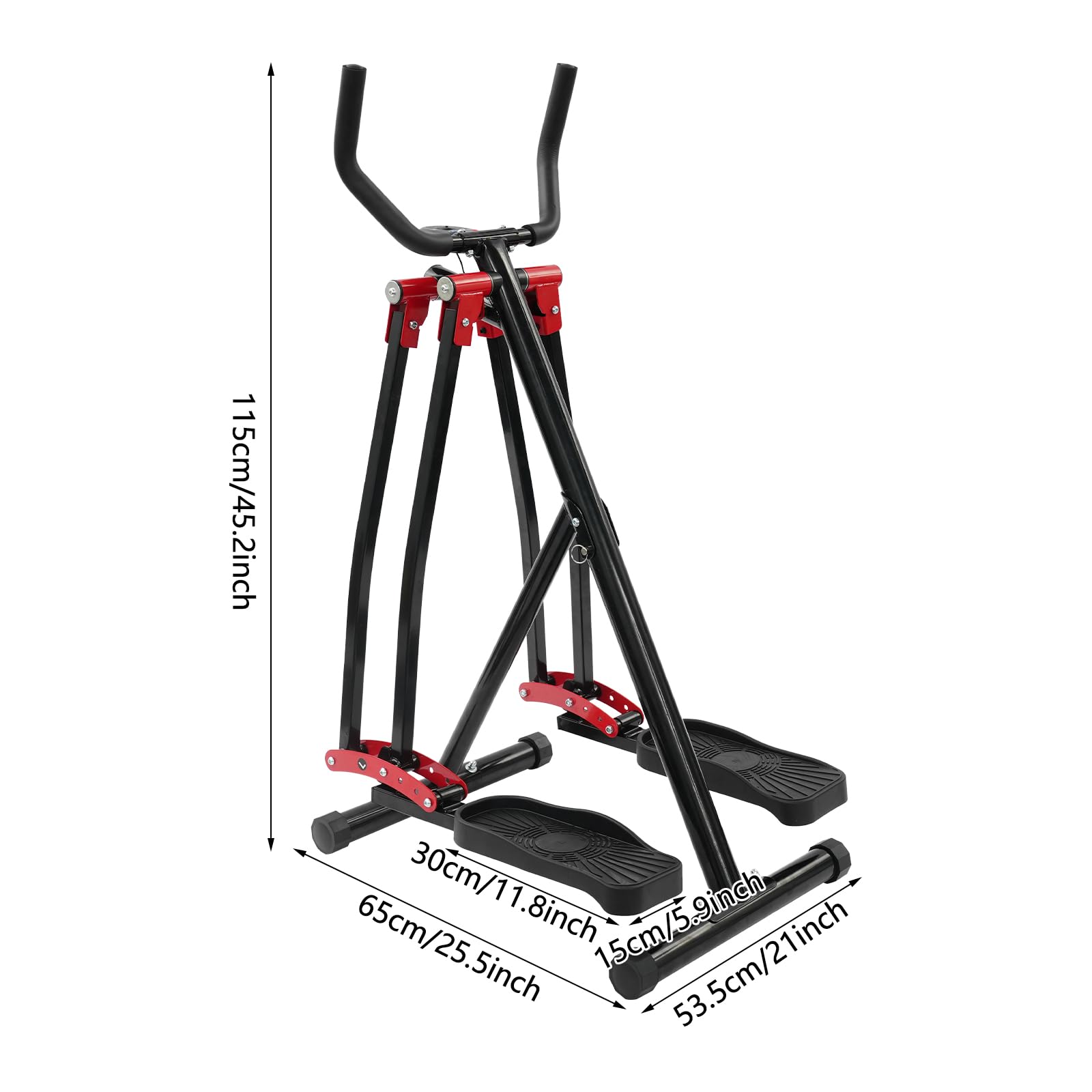 Allenatore ellittico pieghevole 2 in 1 compatto con schermo LCD, attrezzo per l'allenamento cardio per la casa per braccia e gambe, silenzioso e salvaspazio, portata fino a 150 kg