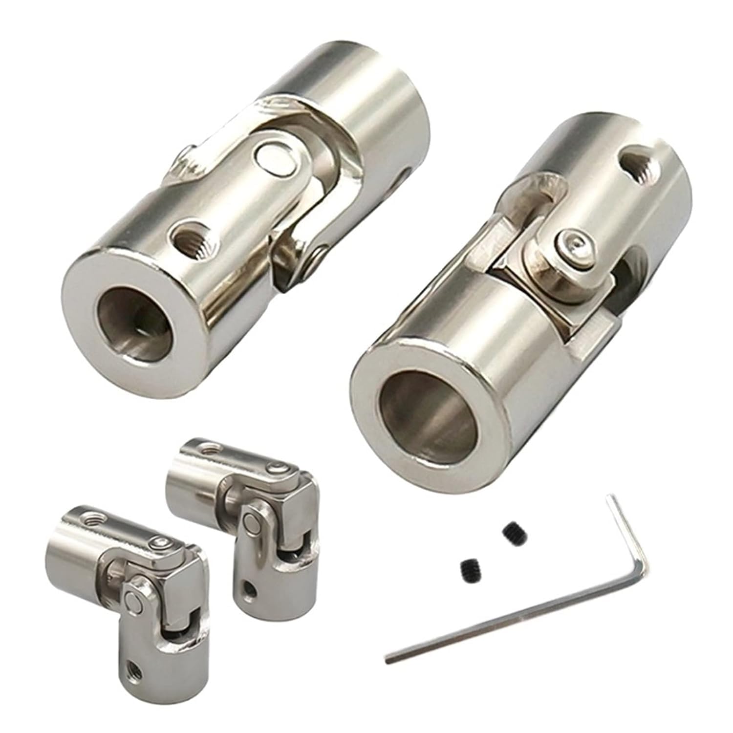 acoplamiento de eje, Acoplador de eje cardán Metal, junta Universal, conector Motor coche y barco, varios tamaños(3.17mm 3.17mm)
