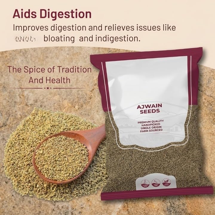 100% Natural and Pure Ajwain 100gm Preservatives Free and Rich in Fibre Carom Seed.