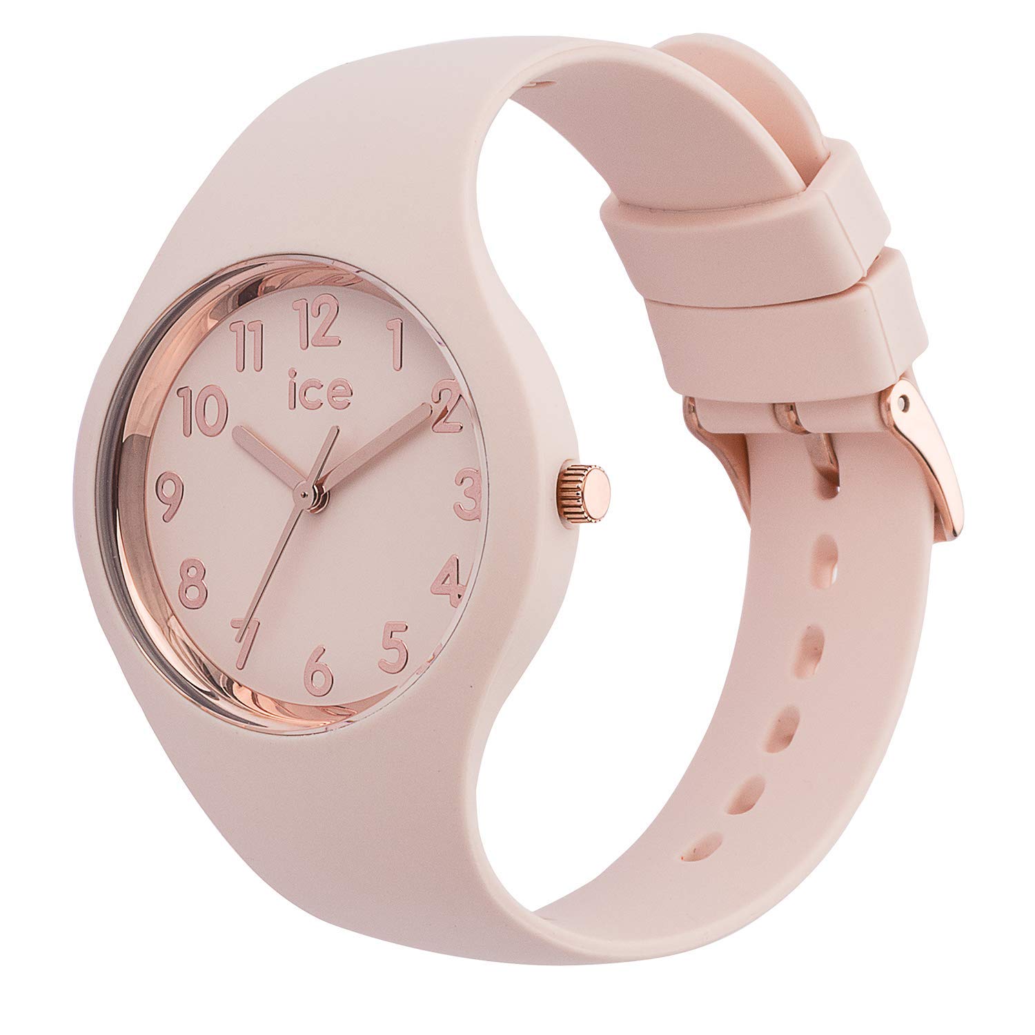 Ice-Watch - ICE glam colour Nude - Różowy zegarek damski z silikonowym paskiem - 015330 (Small)