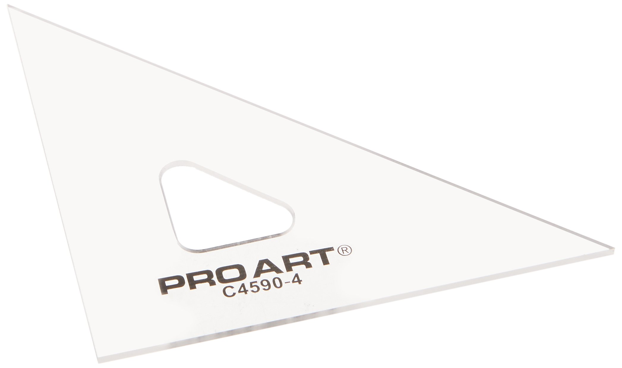 PRO ARTDrafting Triangle, 4-inch, 45/90 Degrees, Clear