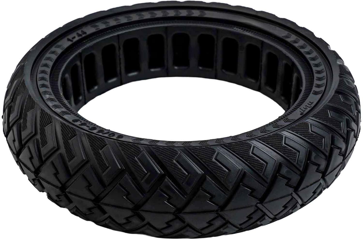 10 Inch 60/65-6.9 Off-Road Solid Rubber Tire, for Ninebot Max G2 G65 Electric Scooter Wear-Resistant Anti-Puncture Black(Black)