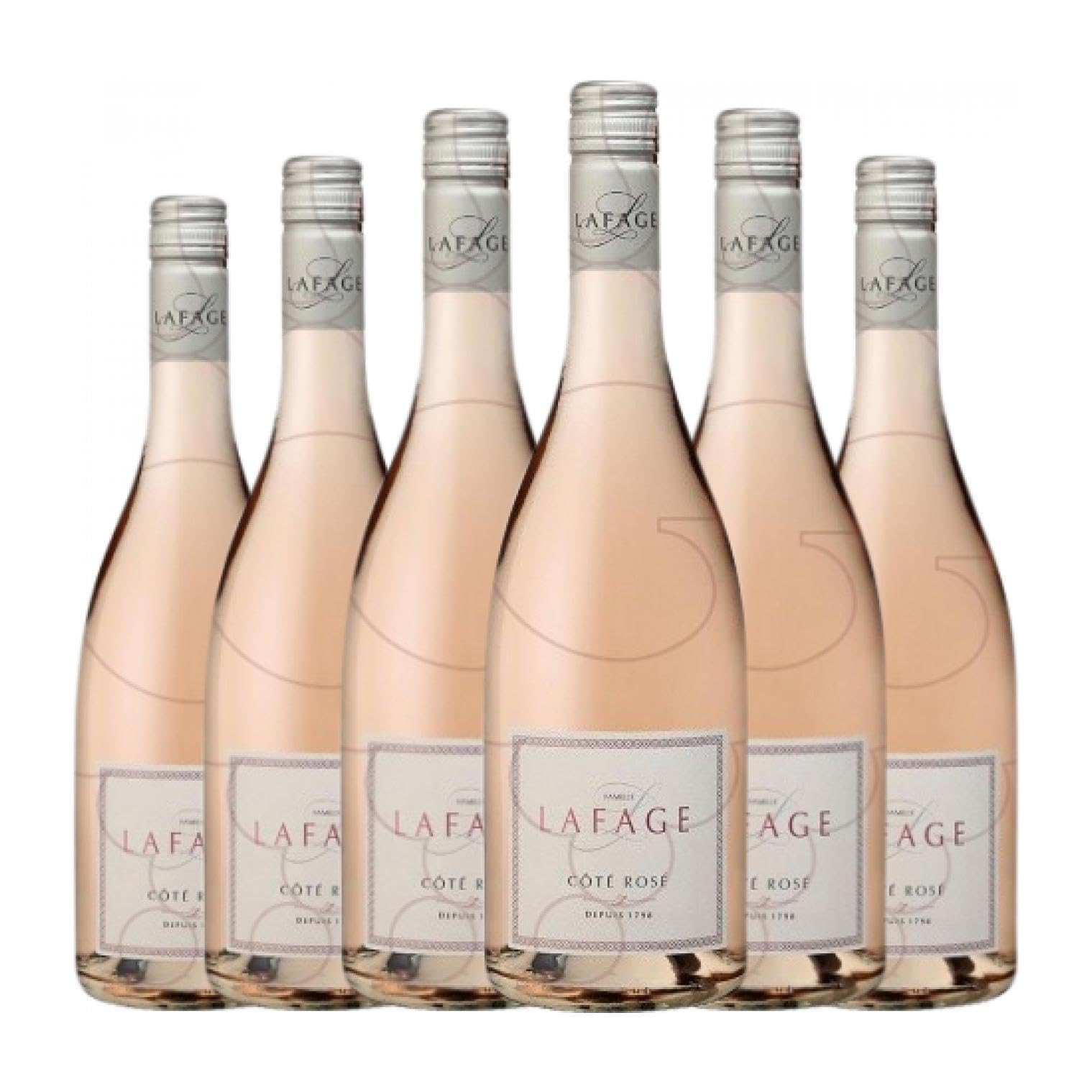 Lafage Côte Rose Rosat Vin de Pays Côtes Catalanes Joven 75 cl Vino rosado (Caja de 6 Botellas de 75 cl)