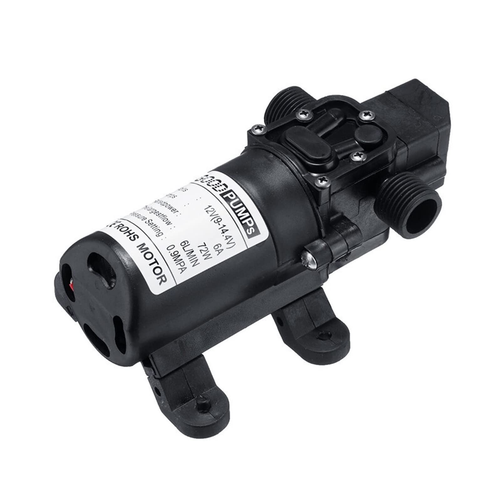 Pigene Pressure Small Adjustable Submersible Pump Electric Water Pump 12V, 130Psi, 6L/Min, High Black Micro Diaphragm Water Pump, 12V Sprayer (Color : )