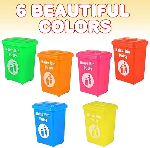 Miniatura 5 de ArtCreativity Juego de 6 cubos de basura para pedos, colores vibrantes surtidos, recuerdos de fiesta de cumpleaños, rellenos de bolsas de golosinas,