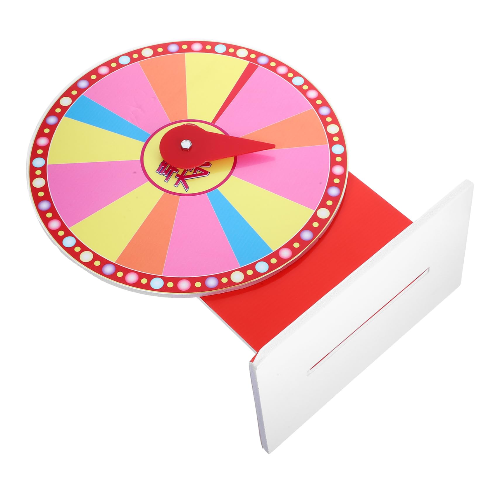 Totority Fortune Rotating Prize Wheel DIY Game Prize Wheel Raffle Game Turntable PVC Metal Lightweight Tabletop