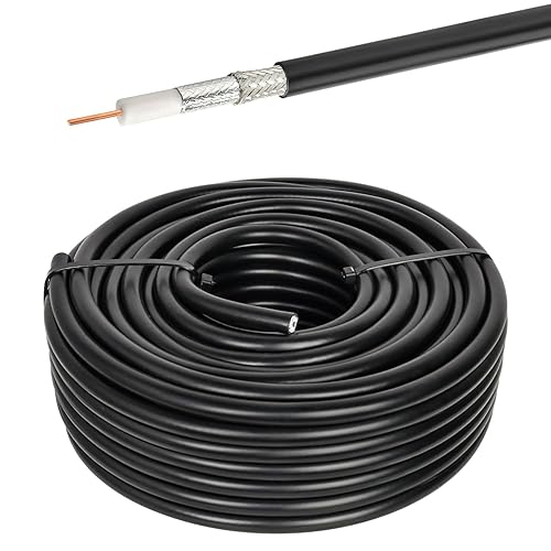 Miniatura 6 de Cable coaxial RG11 de 100 pies, 75 ohmios Cable RG11 de baja pérdida de 100 pies, sin carrete de madera