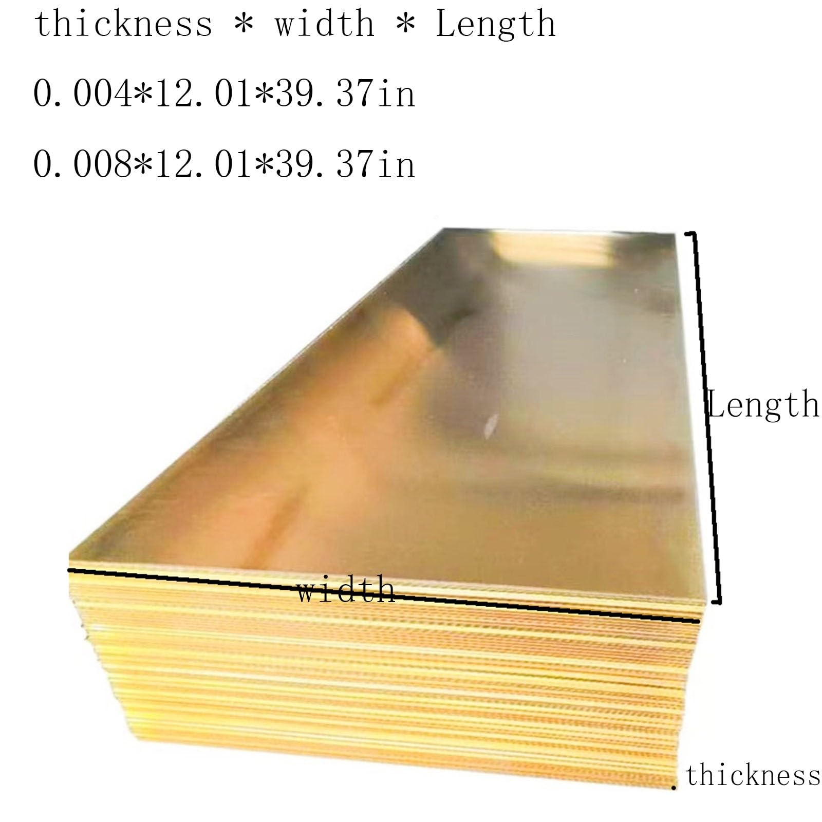 0,1 mm hochglanzpoliertes H62-Messingblech (1 Stück) | 305 * 1000 mm flaches Messingblech, geätztes leitfähiges Pad, DIY-gravierte Kupferplatte(1.5*200*200mm)