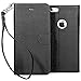 BUDDIBOX iPhone 6s Case, [Wrist Strap] Premium PU Leather Wallet Case with [Kickstand] Card Holder and ID Slot for Apple iPhone 6S / 6, (Black)