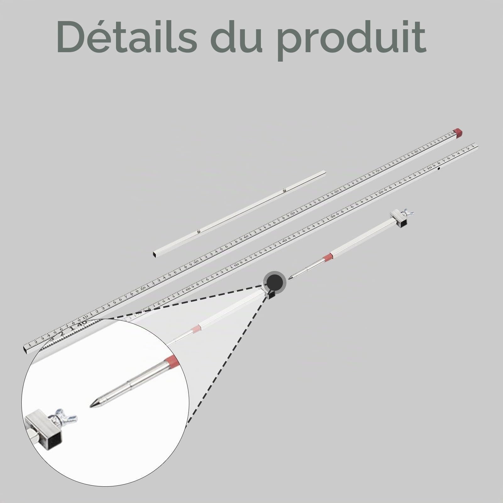 Règle de Mesure 2D pour Voiture, Outil de Haute Performance et Robuste, Pièce de Rechange pour Châssis de Voiture, Gabarit de Machine.
