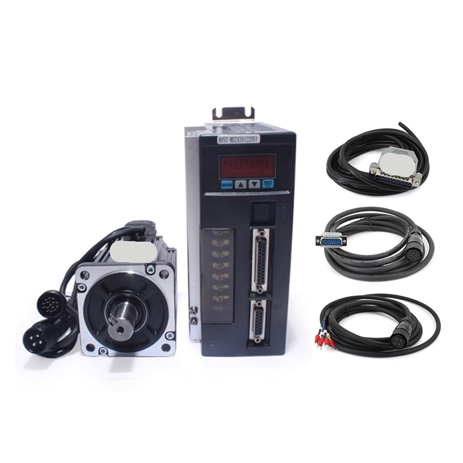 HCVYQMMJ 15A Ac Drive 90st-M02430 220v 750w Ac Motor 3000rpm 2.4 N.M. 0.75kw Motor for DIY Degree of Freedom Simulator(Motor,S C-RS485)
