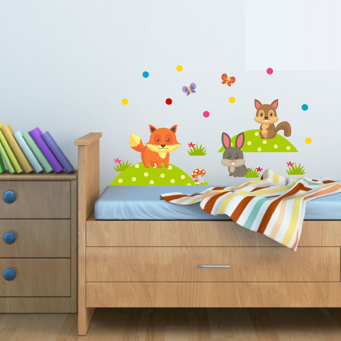 Asian Paints Vinyl Fox and Rabbits Wall Furniture Sticker, 1 x 2.5 ft, Multicolour, Animal (B076BSJ5W3) Amazon Price History, Amazon Price Tracker