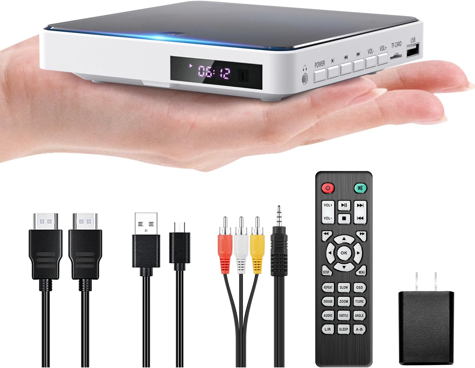 Arafuna DVD Players for TV, Mini DVD Player HDMI with Remote Control and RCA Cord