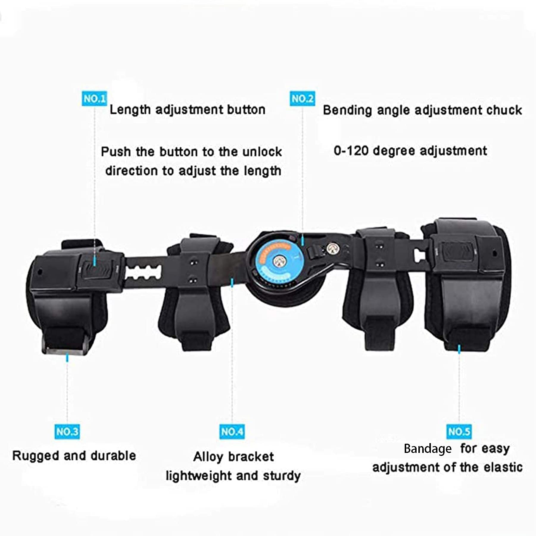 Orthosis Fijador Codo para Antebrazo Fijación de Fractura Articulación del Codo Corrector de órtesis de Rehabilitación de Fractura de Codo Transpirable Ajustable para Hombre Mujer,Left