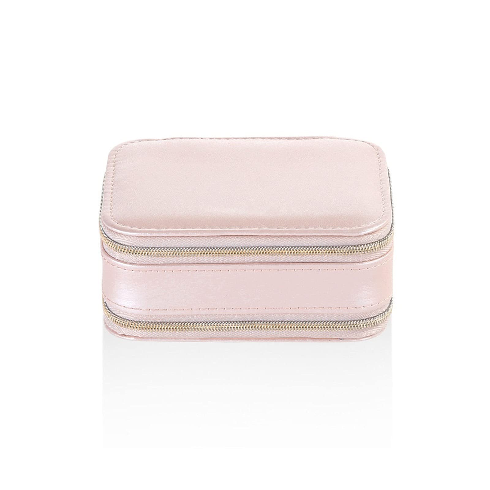 DNCG Estuche organizador de maquillaje, estante de presentación de joyería portátil a la moda, caja de almacenamiento, bandeja, soporte, caja de almacenamiento, vitrina (Color : Pink, Size : B)