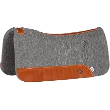 Mustang NRS Tack Manufacturing Co. 100% Pressed Wool Contoured Saddle Pad Grey 32in x 31in x 1in