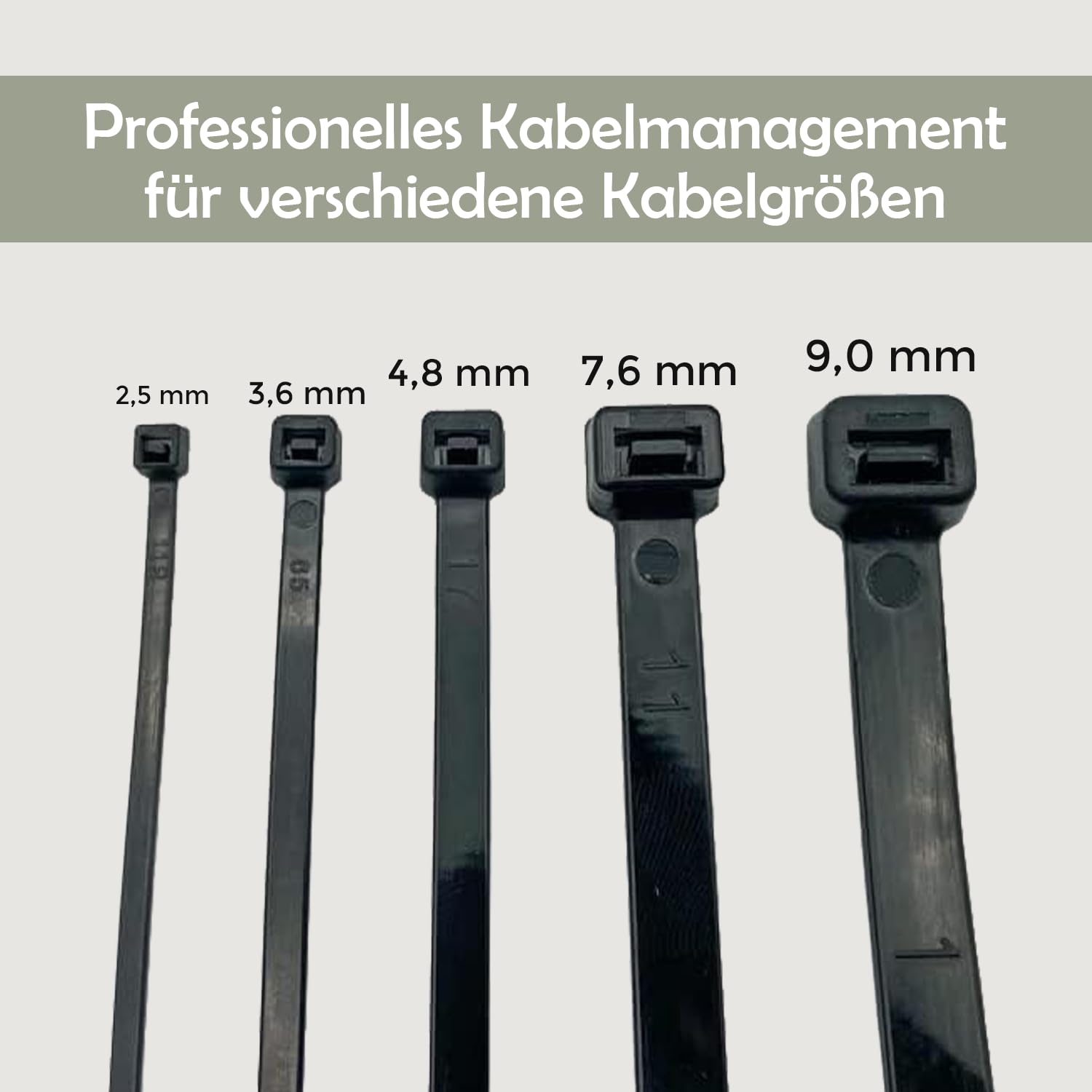 Fascette stringicavo nero, diverse misure, lunghezza 100-1000 mm, larghezza 2,5-9 mm (100, 9,0 mm x 1000 mm)