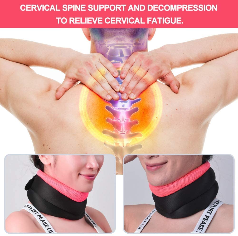 Cuello cervical, abrazadera de soporte para el cuello, cinturón protector de cuello de tracción para el cuello, corrector de postura del cuello, estirador de cuello para alineación de la col