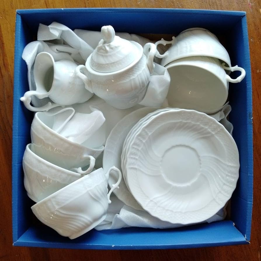 【美品】リチャードジノリ★ベッキオホワイト★モーニングセット 美品】リチャードジノリ☆ベッキオホワイト☆ペアモーニングセット