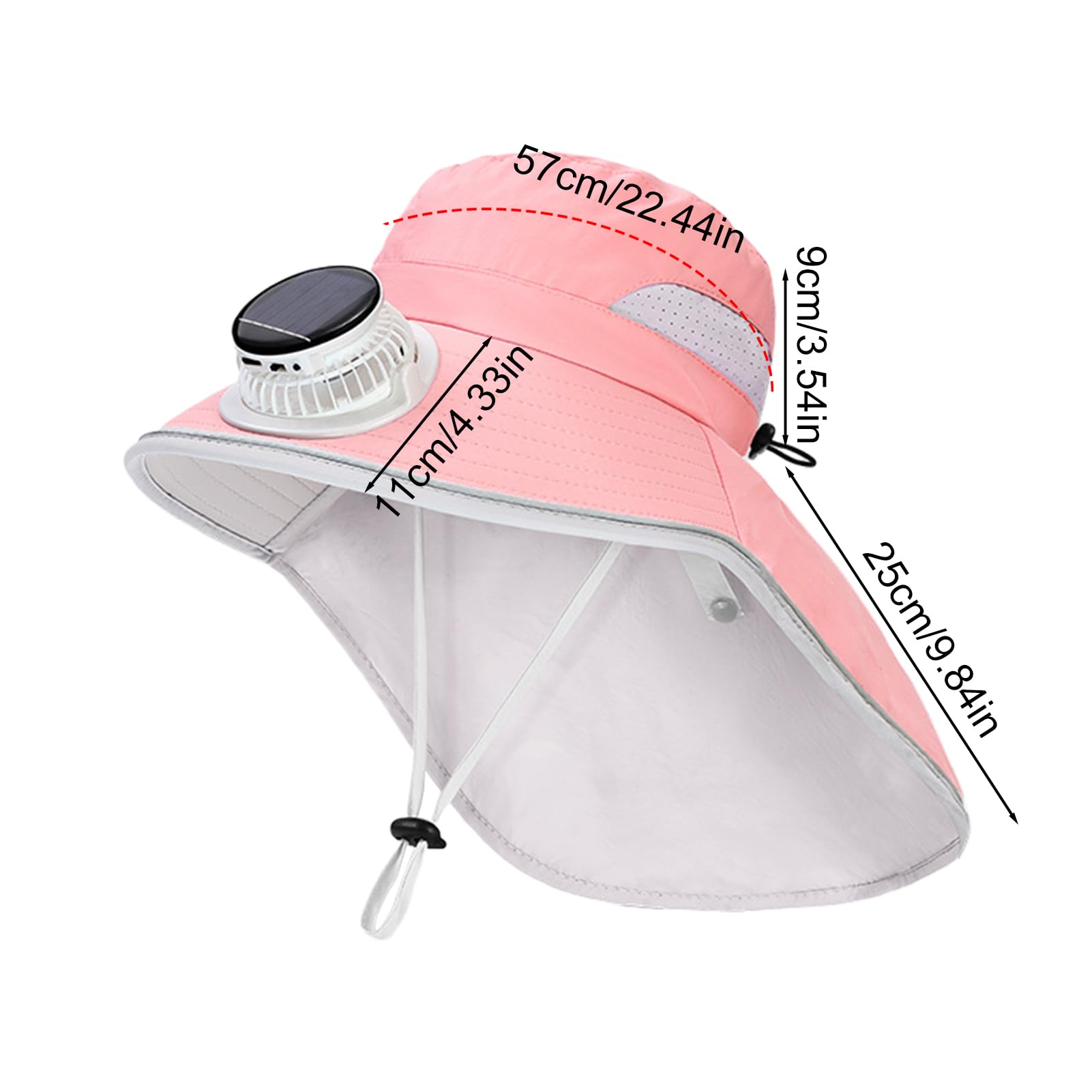 Sombrero con Ventiladores Solares,Sombrero para el Sol | Cubrecabeza Deportivo Transpirable con Protección UV para Actividades al Aire Libre Camping Vacaciones Niños Niñas Senderismo Playa