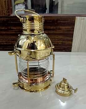 船舶灯 銅製オイルランプ Copper Oil Ship Lantern 18.5cm(銅オイルランタン シップランプ