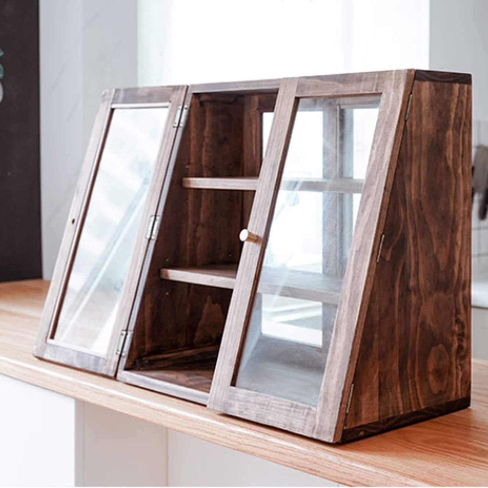 Große 3-lagige Brotbox mit transparenten Fenstern, Brotaufbewahrungsbehälter für Geschirr und Lebensmittel-Restaurant-Vitrine