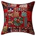 Tradizionale indiano fatto a mano federe decorative patchwork un indiano bellissimo ricamo etnico paillettes patchwork tradizionale cuscino federa cuscino 50 x 50 cm indiano federa cuscino set