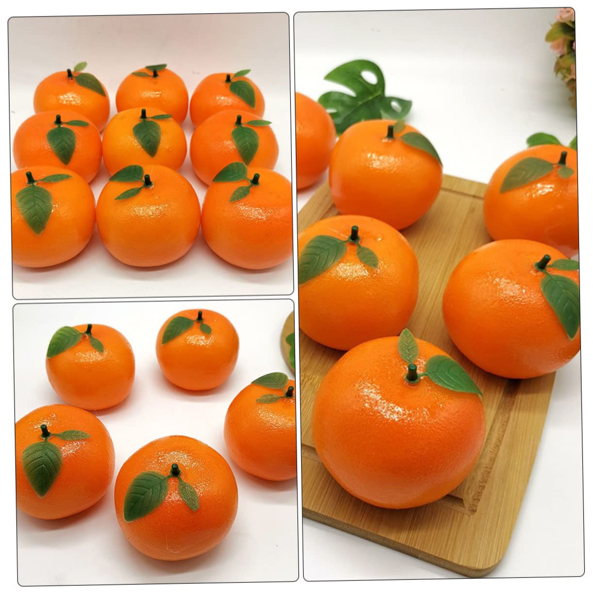 Gatuida 3 Sätze Künstliche Orange Party Fotografie-Requisiten Orangen Dekoration Gefälscht Wohnkultur Groß Simulationsfrucht Orangefarbenes Schlüssel Wahr Schaum 6 Stück * 3