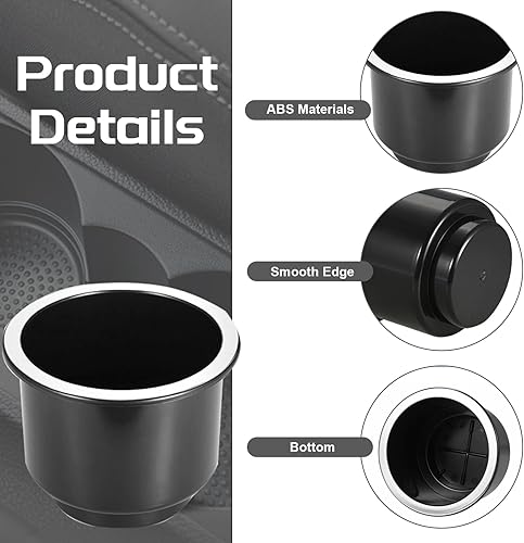 Miniatura 3 de NTNEV 2 portavasos de automóvil, soporte empotrado para vasos de plástico, cromado elegante, productos universales para el interior del automóvil,