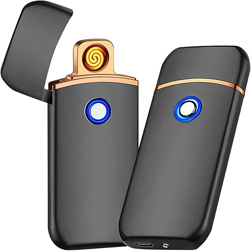 Encendedor electrónico, encendedor eléctrico, encendedor inteligente recargable por USB, encendedores geniales, encendido de doble cara, resistente
