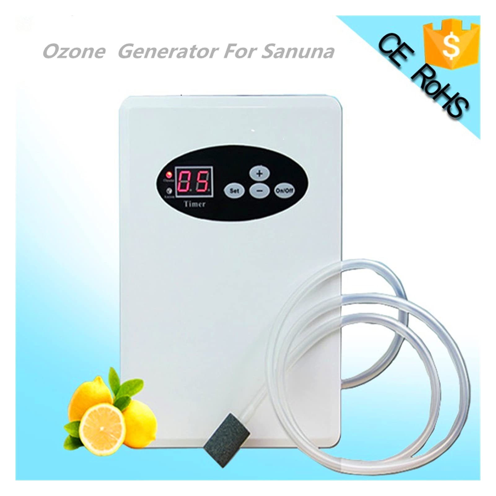Ozono Sauna Generador Ozono Ozonator Temporizador de Ruedas Purificadores de Aire Agua Aérea O3 Ozonizer for Home Steam Sauna SPA
